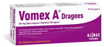 VOMEX A Dragees 50 mg berzogene Tabletten